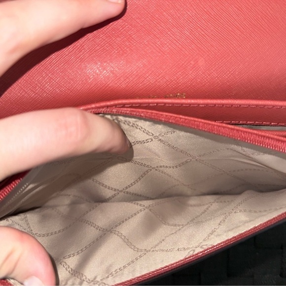 Michael Kors Coral Saffiano Leather Crossbody Bag | Authentic Designer Purse - Picture 2 of 4